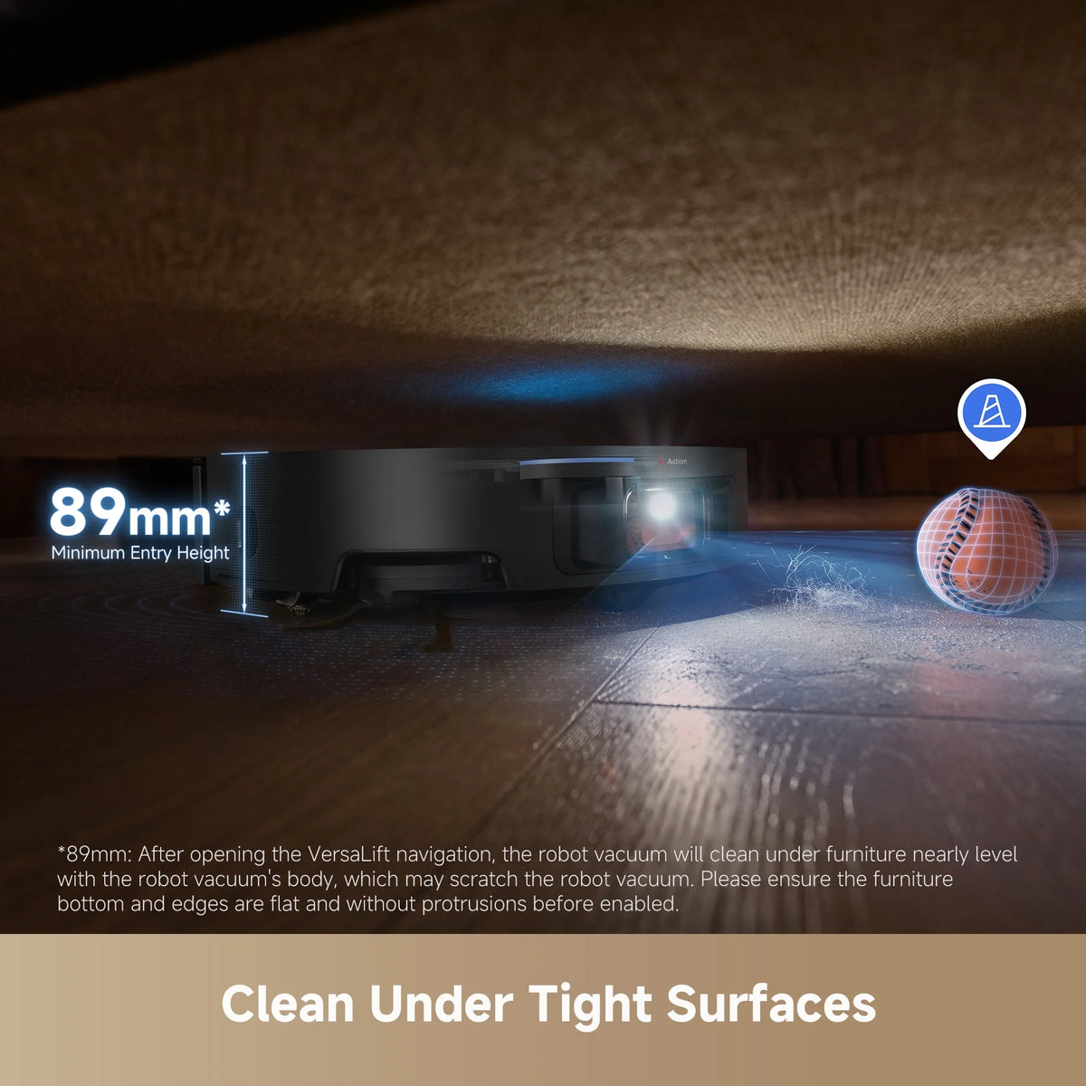 dreame L40 Ultra Robot Vacuum with Removable & Liftable Mop, Extendable & Liftable SideBrush, 11,000Pa Suction, 149a?? Mop & Washboard Self Cleaning, Auto-Empty, Auto Refill, Voice Control