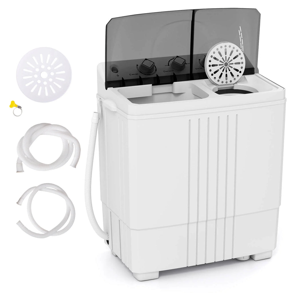 Costway Twin Tub 20Lbs Top Load Washing Machine with Gravity Drain