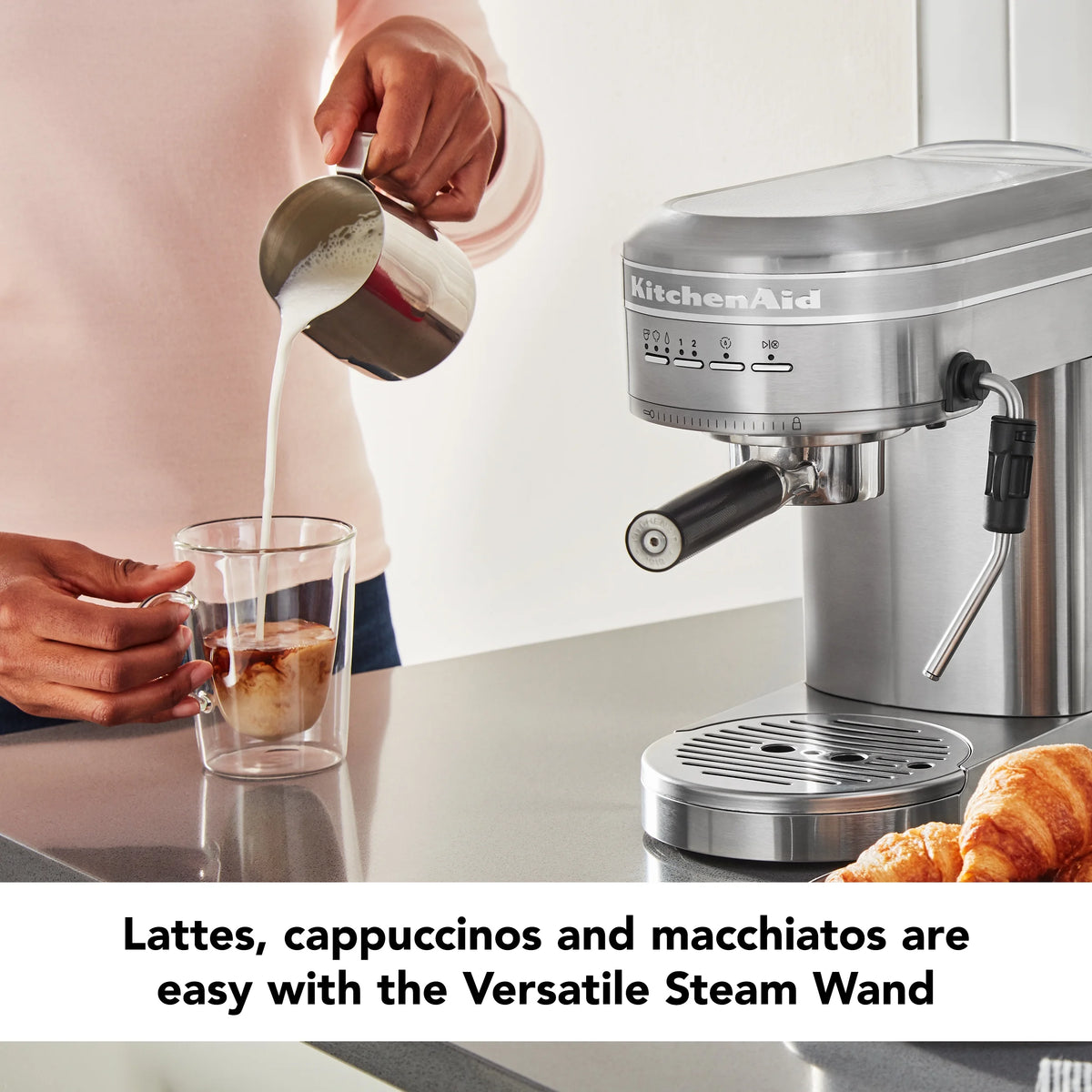 KitchenAid Metal Semi-Automatic Espresso Machine, Empire Red, KES6503