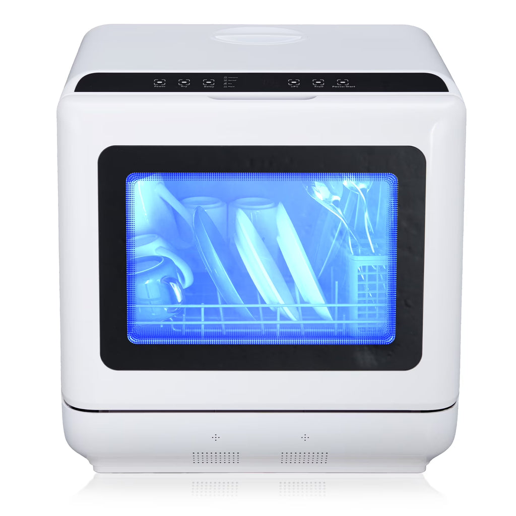Danolapsi Countertop Dishwasher,Mini Dishwasher with 4.5L Water Tank, 5 Programs, Dual Sprays,149�H High Temp & PTC Hot Air Dry,Portable Dishwashers for RVs & Apartments