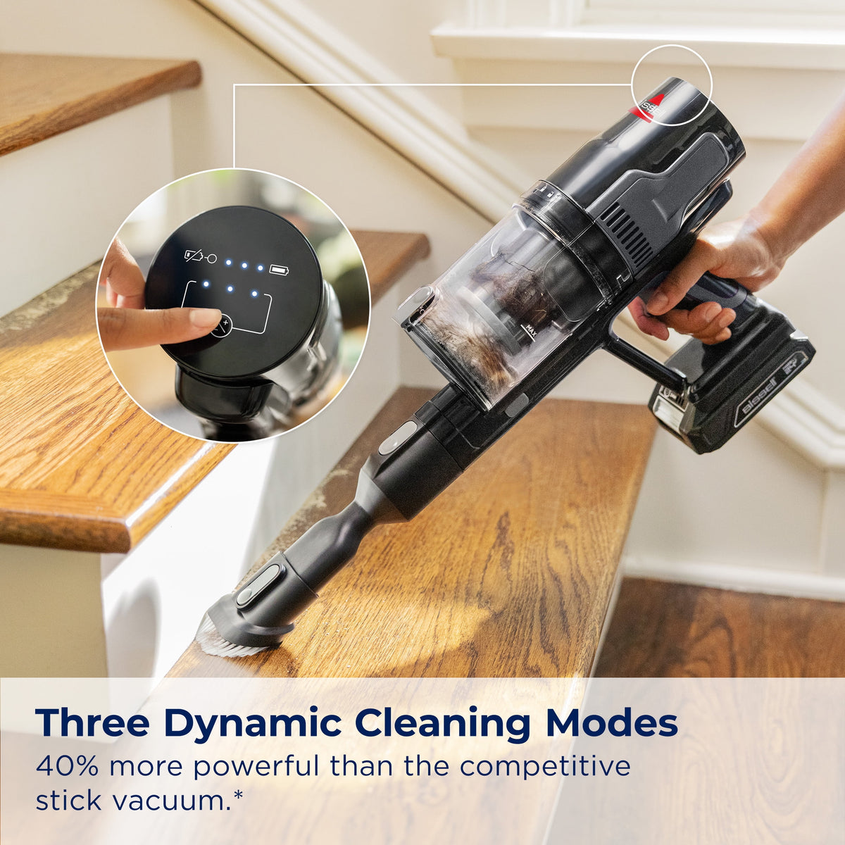 Bissell PowerLifter Lightweight Cordless Vacuum w/ Removable Battery, 35-min runtime, LED Lights, Removable Hand Vac, Black, 3789X