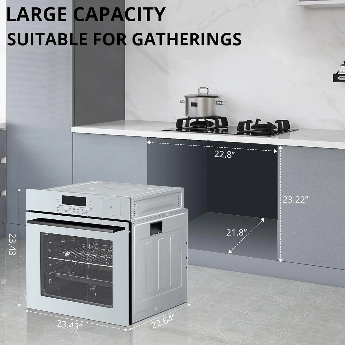24" Single Wall Ovens, with 2.5 Cu.ft., 3000W 240V