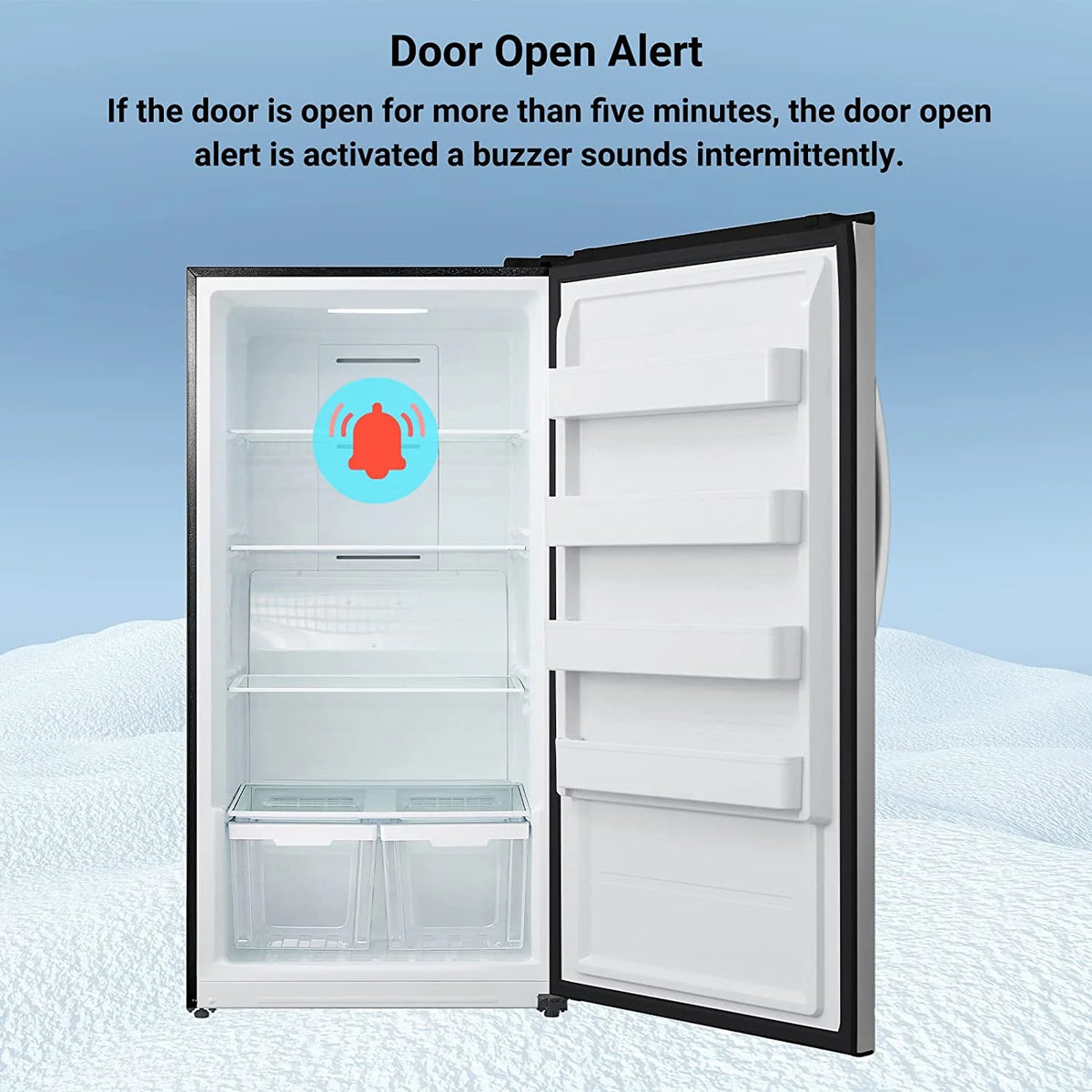 Smad 17 Cu ft Upright Single Door Conversion Freezer/Refrigerator, Frost Free, Freestanding, Stainless steel