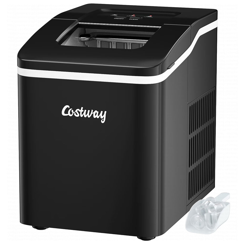 Costway Portable Ice Maker Machine Countertop 26Lbs/24H Self-cleaning w/ Scoop Green
