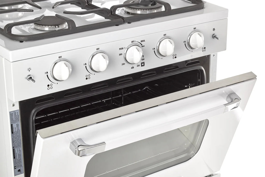 Unique Classic Retro 30" 3.9 cu/ft Freestanding Gas Range with Convection Oven and Sealed Burners
