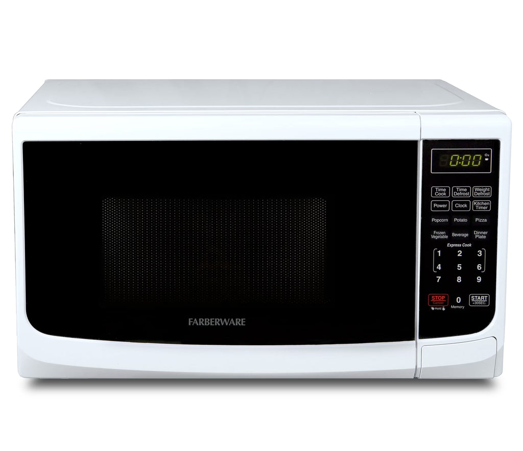 Farberware Countertop Microwave Oven with LED Lighting & Child Lock, 0.7 Cu Ft Black