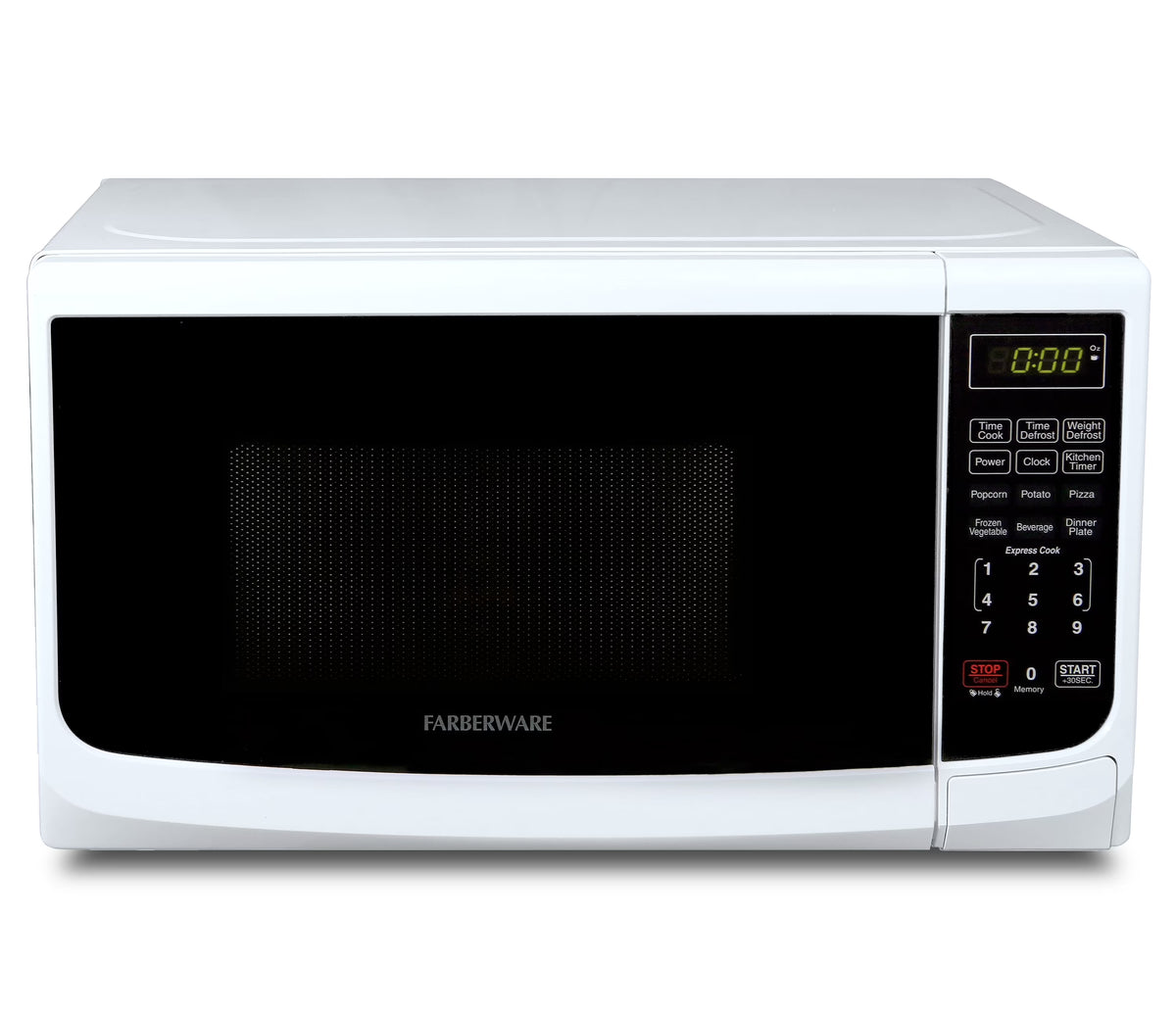 Farberware Countertop Microwave Oven with LED Lighting & Child Lock, 0.7 Cu Ft Black