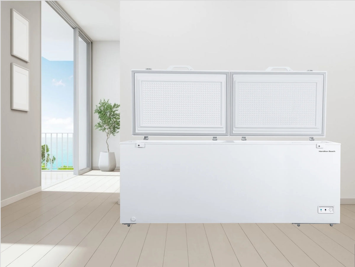 Hamilton Beach 30 cu. ft. Chest freezer double door W: 78.7" x L: 31.4" X H: 37.4 (White)