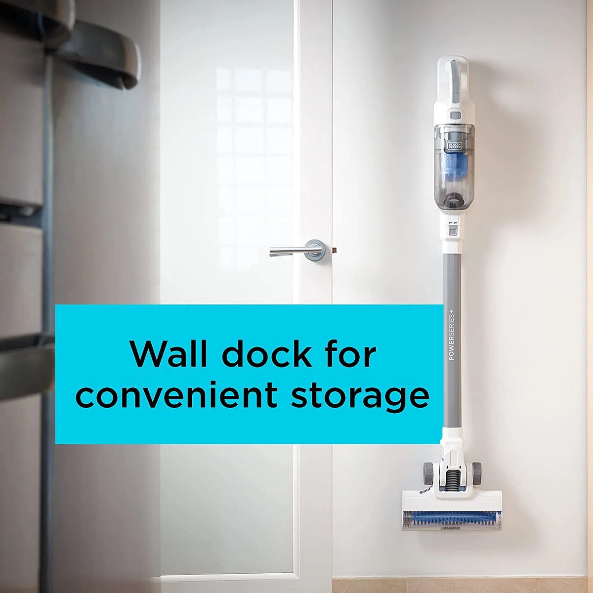 BLACK+DECKER POWERSERIES+ 16V MAX Cordless Stick Vacuum, Multi-Surface, with LED Floor Lights and Crevice Tool, 40 Minute Run-Time, BHFEA420J