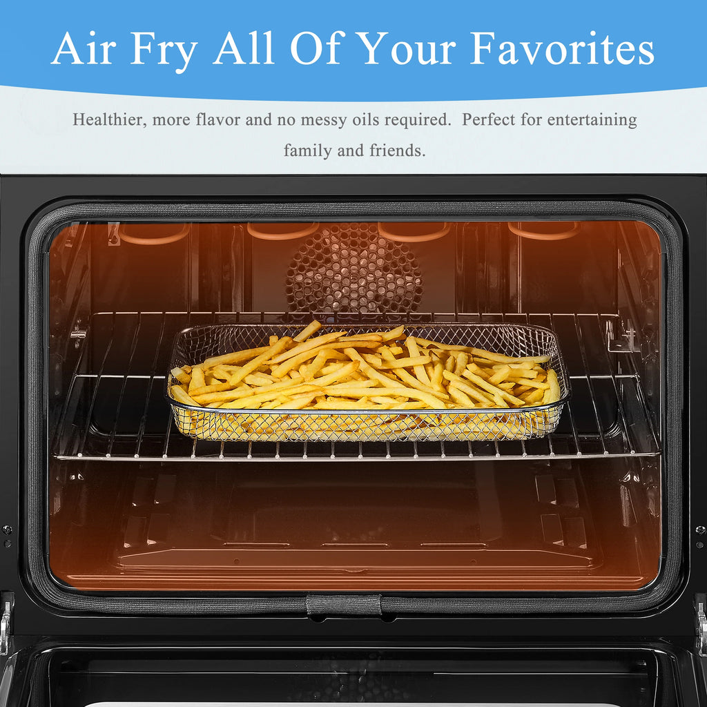 Lanbo 30 inch 5.9 CU.ft. Freestanding Electric Convection Range with Air Fry and Rotisserie, Electric cord or plug is not included