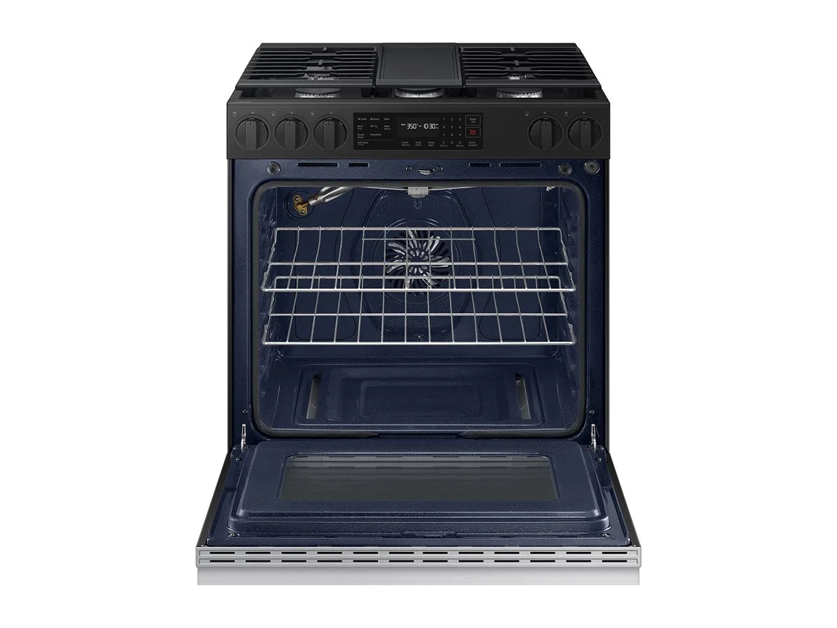 Samsung Bespoke Smart Slide-In Gas Range 6.0 cu. ft. with Air Fry & Precision Knobs NSG6DG8300SR