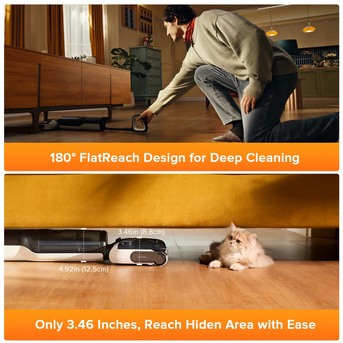Roborock F25 LT Wet/Dry Vacuum Cleaner, 20000Pa Floor Cleaner, cordless, Hot Air Flash Drying & Hot Water Self Cleaning, Black