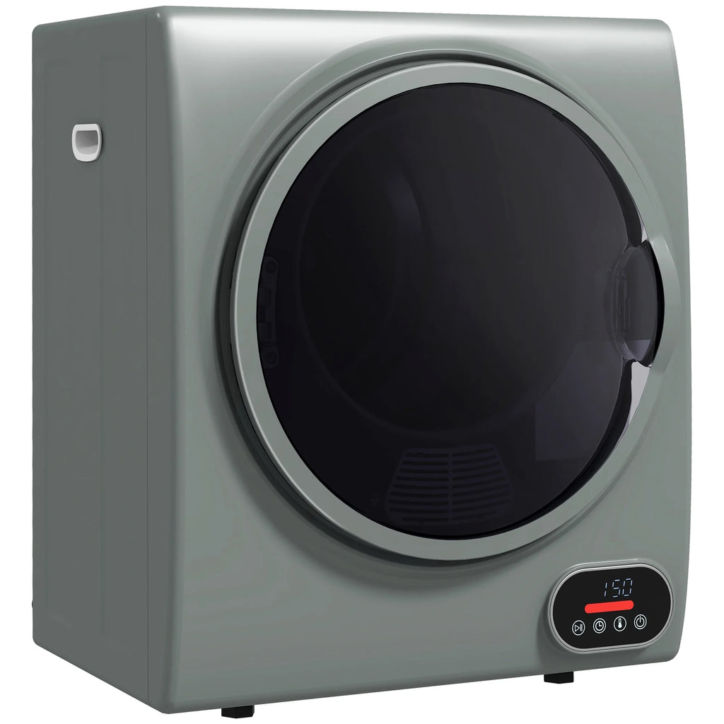 HOMCOM 1.5 cu Ft 120V Charcoal Gray Electric Dryer