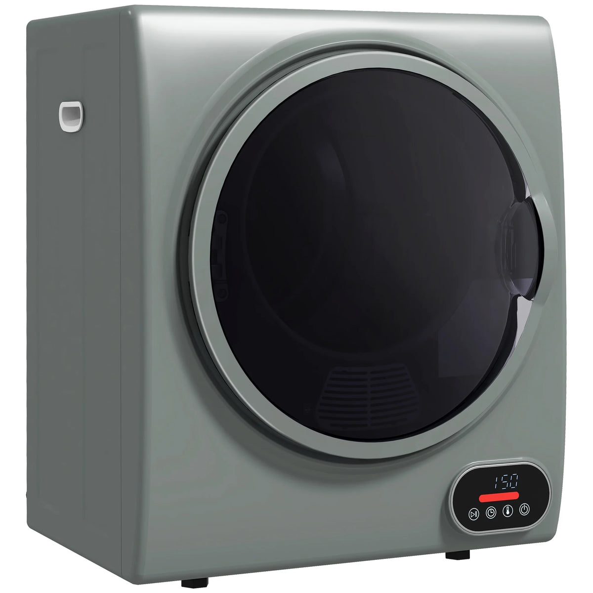 HOMCOM 1.5 cu Ft 120V Charcoal Gray Electric Dryer