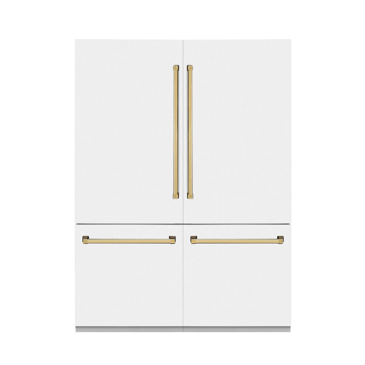 ZLINE Autograph Edition Refrigerator, White Matte & Gold