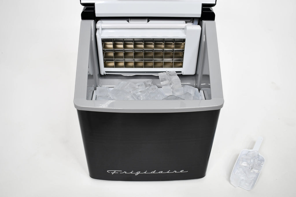 Frigidaire 40lbs. Countertop Clear Square Ice Maker - Stainless Steel