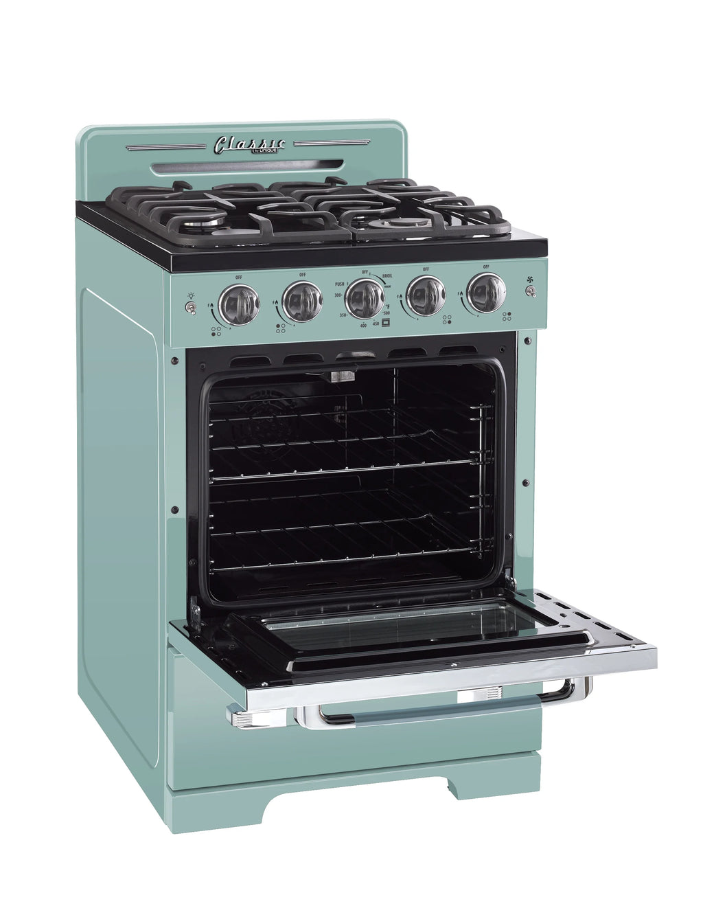 Unique Classic Retro 24" 2.9 cu/ft Freestanding Gas Range with Convection Oven and Sealed Burners
