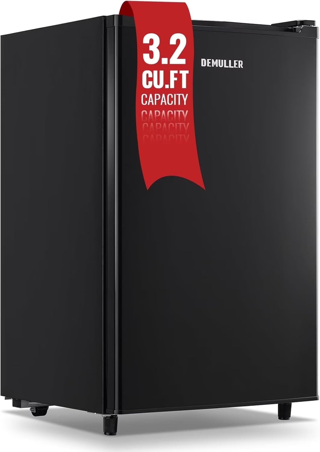 Demuller Upright Freezer 3.2 Cu.ft Freezer 7-speed Temperature Control Fix Shelves Black New