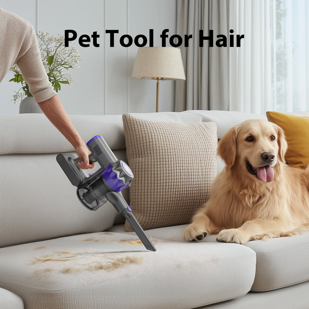 Lazyswan Cordless Vacuum 23000Pa 40min Runtime Lightweight Stick Vacuum for Carpet, Hardwood, Pet Hair - HEPA, Wall Mount Included