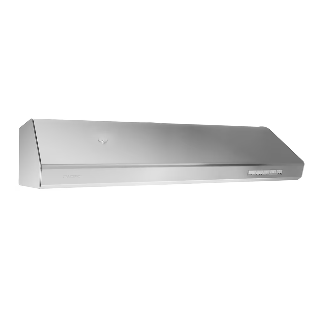 Pacific Kitchen Vent Hood AC3000BS �C 30 Inch Under Cabinet Range Hood �C Filterless Modern Stainless Steel Hood Vent with 900 CFM Suction, Dual Fans, LED Touch Controls and Auto-Clean Function