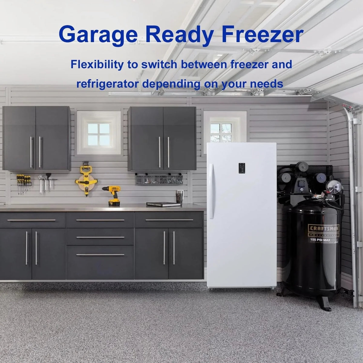 Smeta 13.8 Cuft Dual Mode Digital Control Convertible Uprigh Freezer/Refrigerator