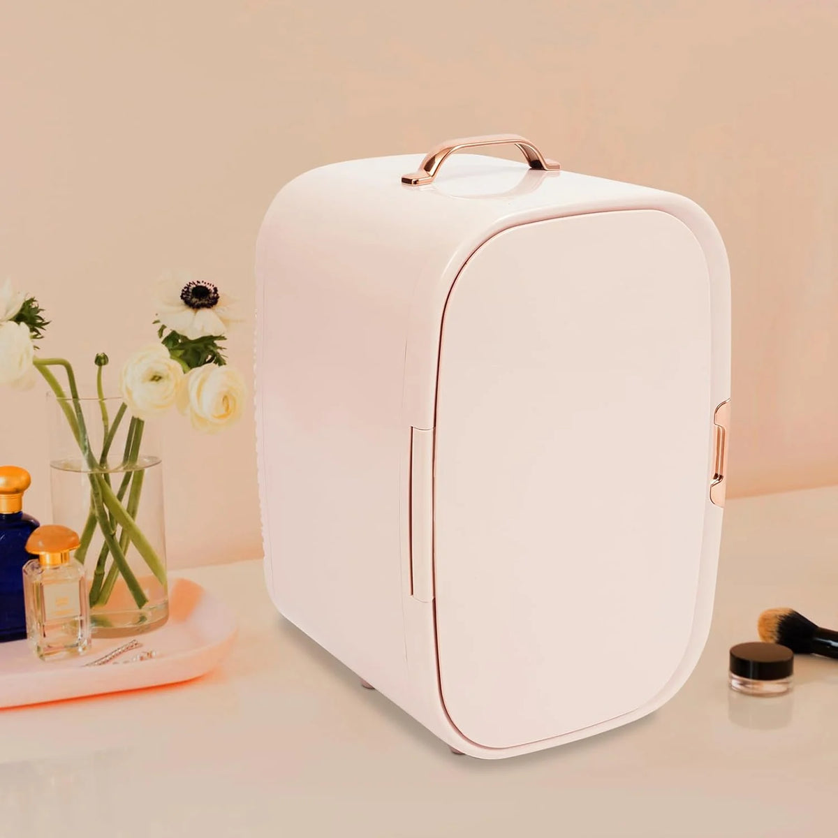 12L Skincare Fridge Pink Mini Beauty Fridge Cooler & Warmer Portable Personal Refrigerator for Cosmetic Storage Compact Fridge for Bedroom, Office, Dorm and Car