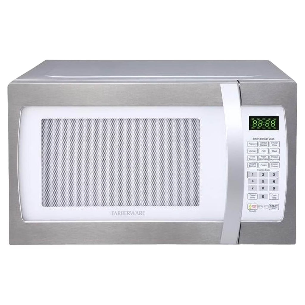 Farberware Smart Sensor Countertop Microwave Oven with LED Lighting & Child Lock, 1.3 Cu Ft