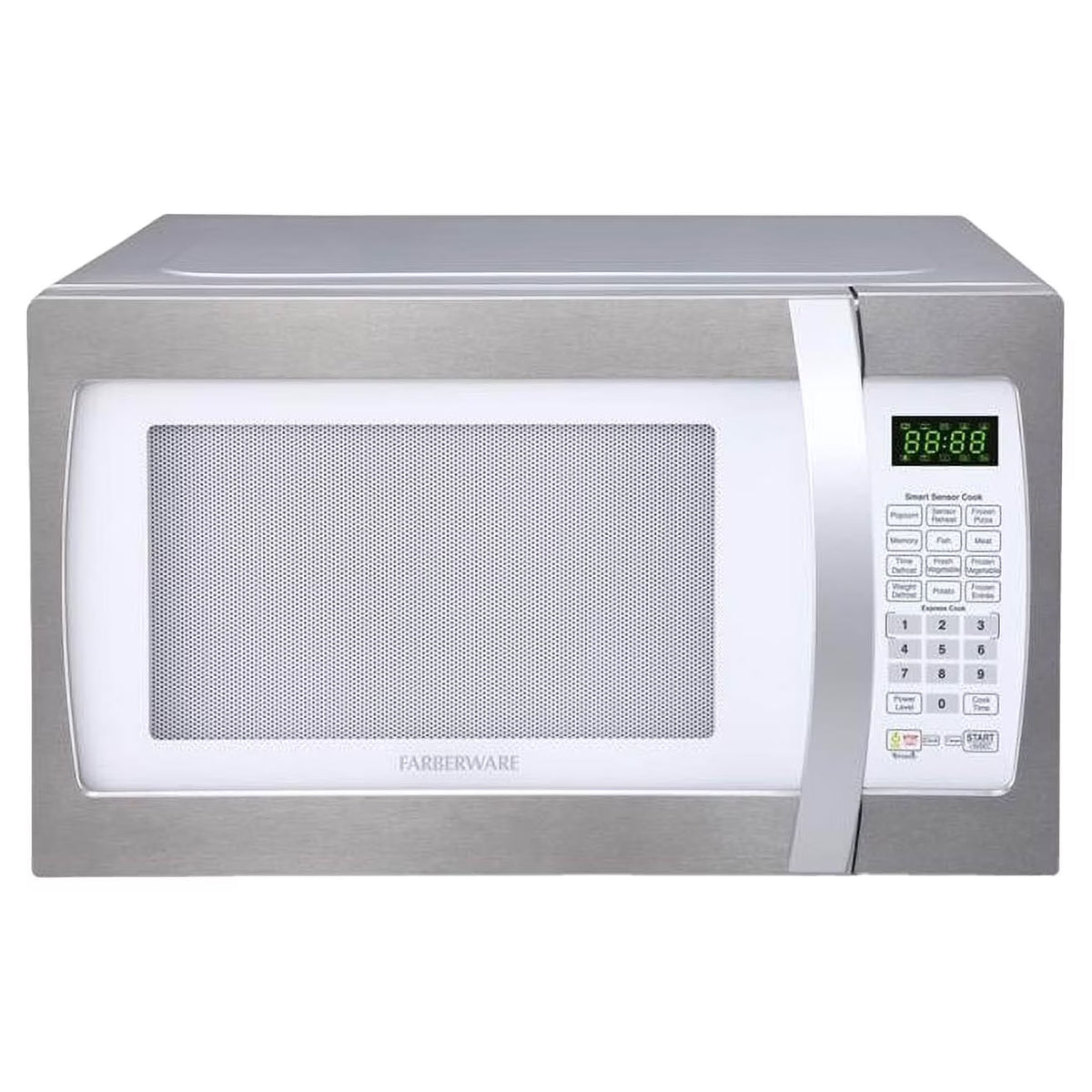 Farberware Smart Sensor Countertop Microwave Oven with LED Lighting & Child Lock, 1.3 Cu Ft