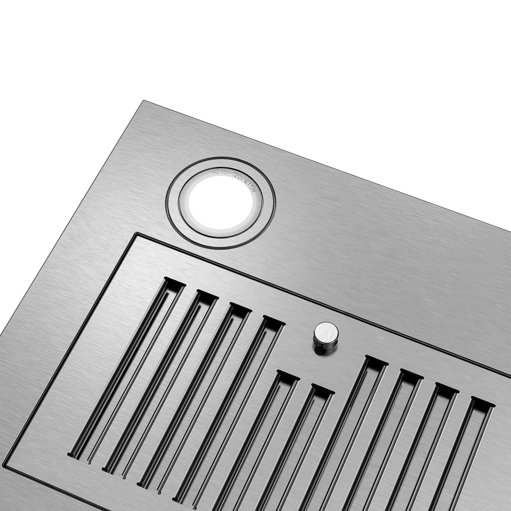 30 in. Insert Range Hood with Push Button Controls in Stainless Steel