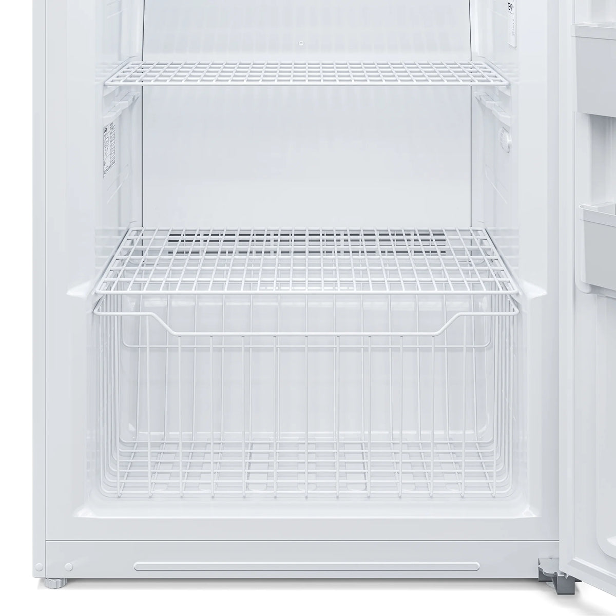 Upright Freezer/Refrigerator Convertible, 2-in-1 Appliance, Home, Dorm, and Garage Ready Fridge/Freezer Storage for Fresh or Frozen Food and Drinks, Wire Shelves and Drawer [White] (RUF-17C)