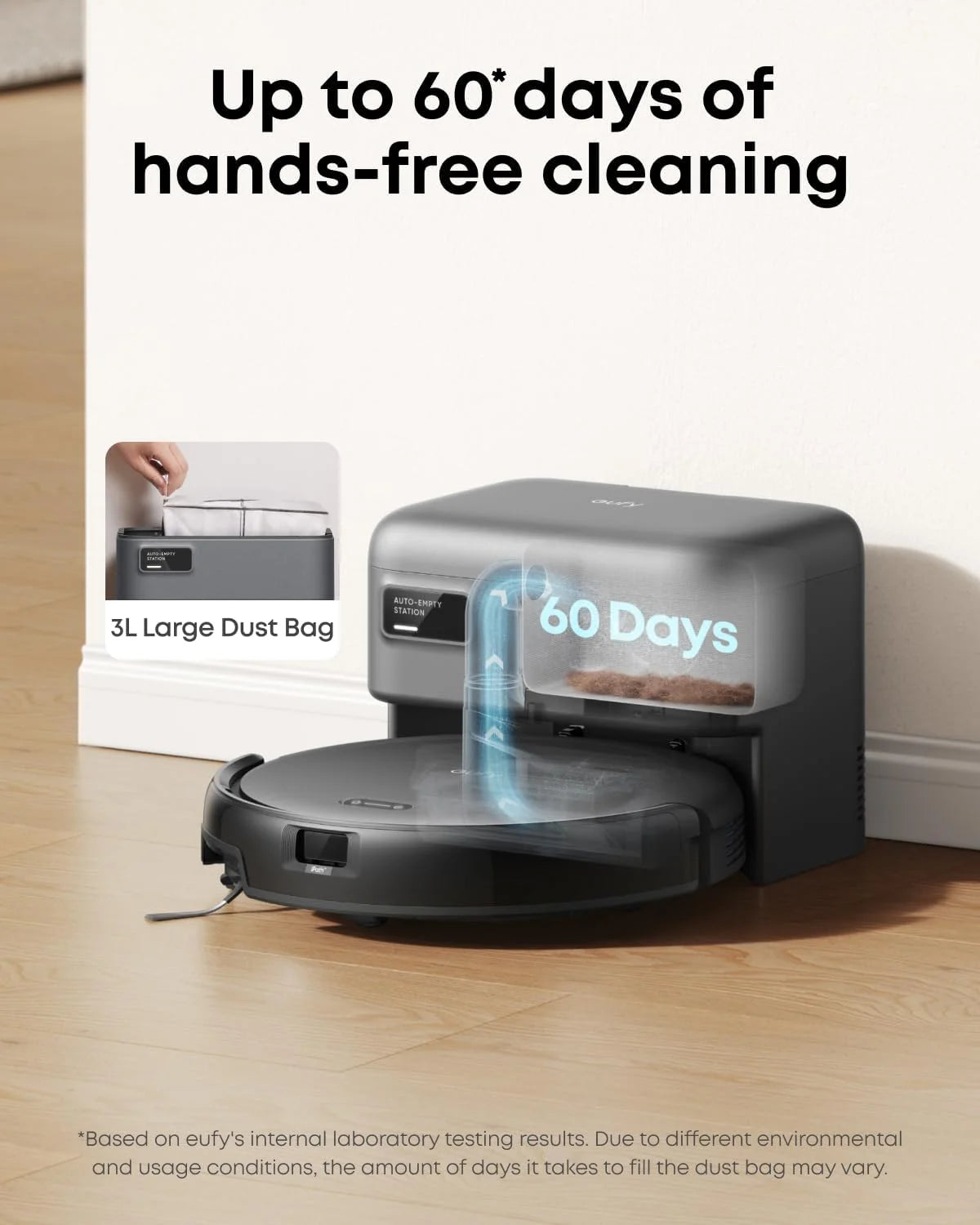 eufy C10 Robot Vacuum with Self Emptying Station, Edge Expansion Brush, 2.85-Inch Ultra-Slim Body, Carpet Cleaning