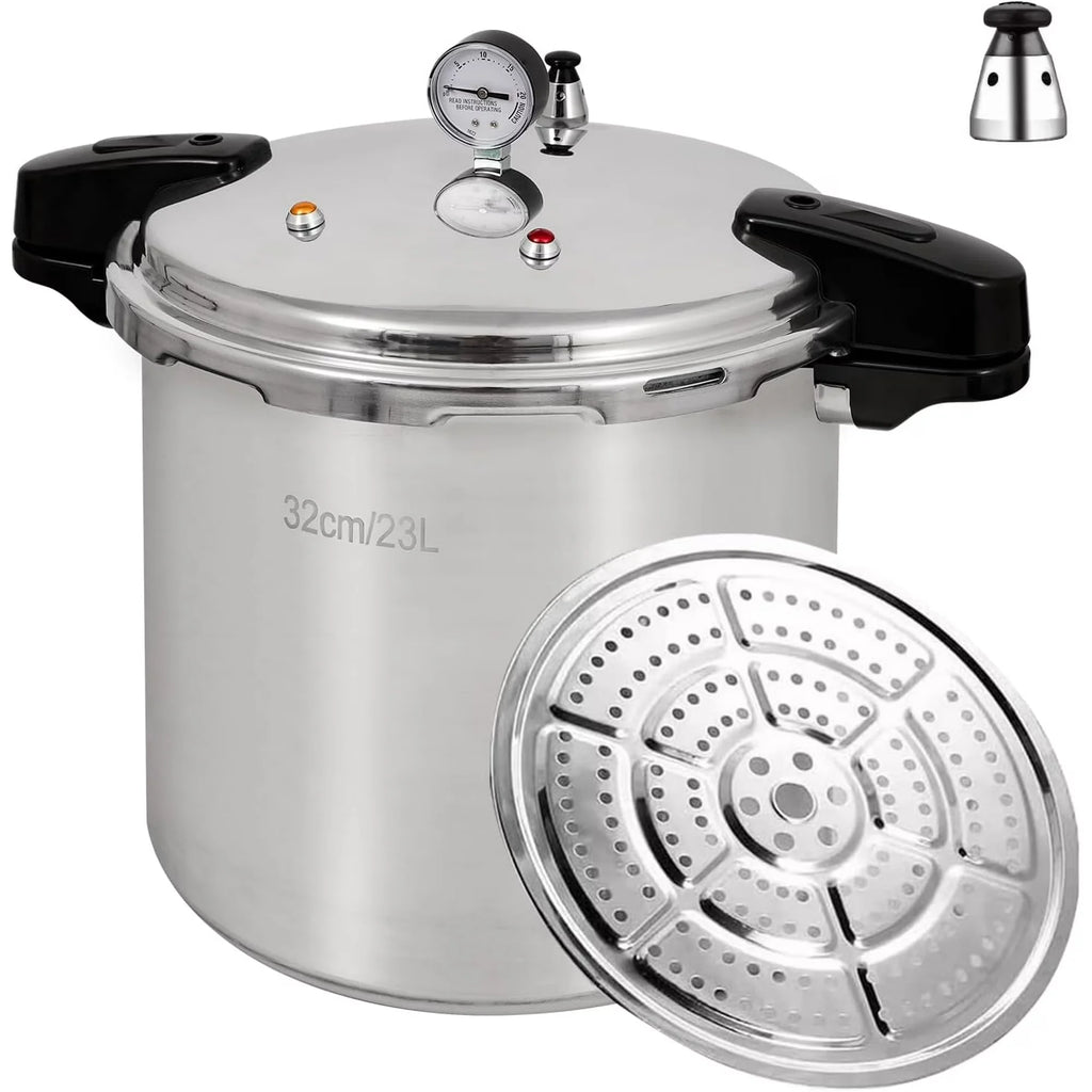 UNIFULL 24 Quart/23 Liter Pressure Cooker,Pressure Canner with Pressure Gauge,Pressure Relief Valve - 15 PSI,and Sealing Ring