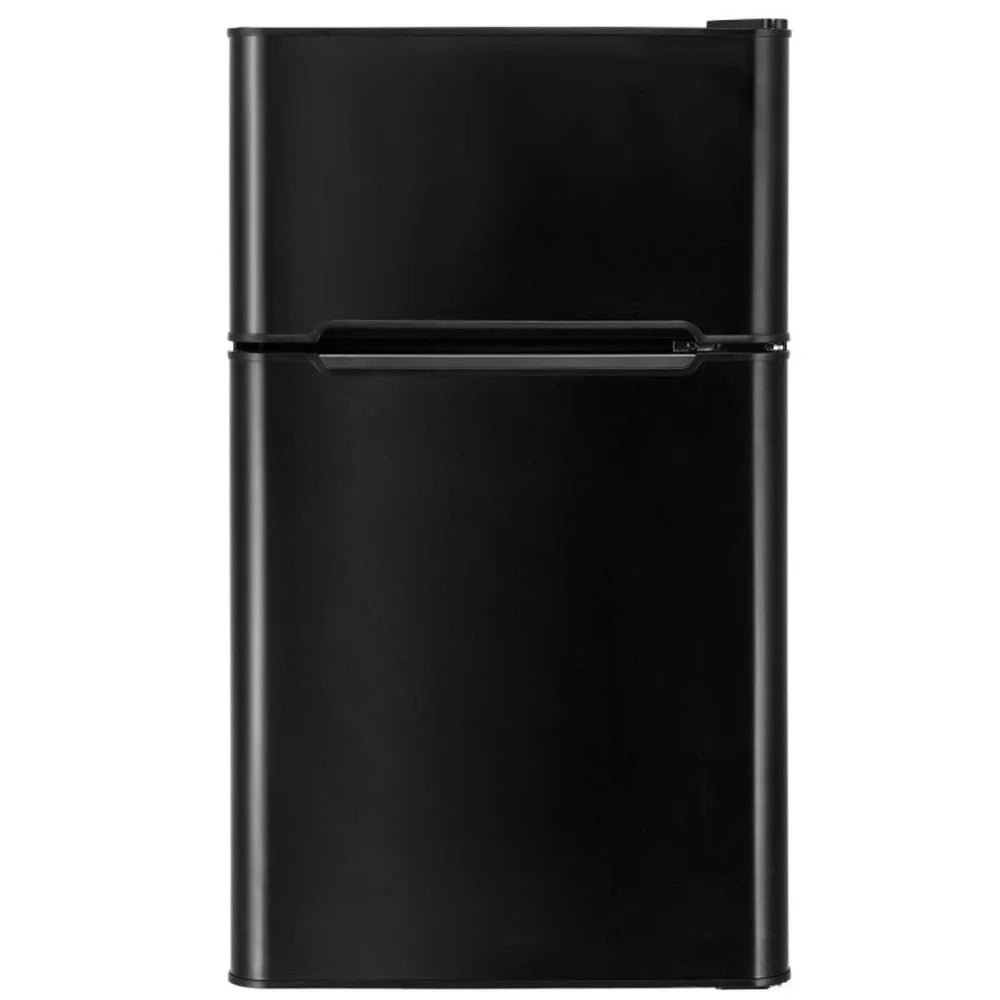 Barara King Fridge Freezer, Refrigerator,3.2 cu ft. Compact Stainless Steel Refrigerator-Gray