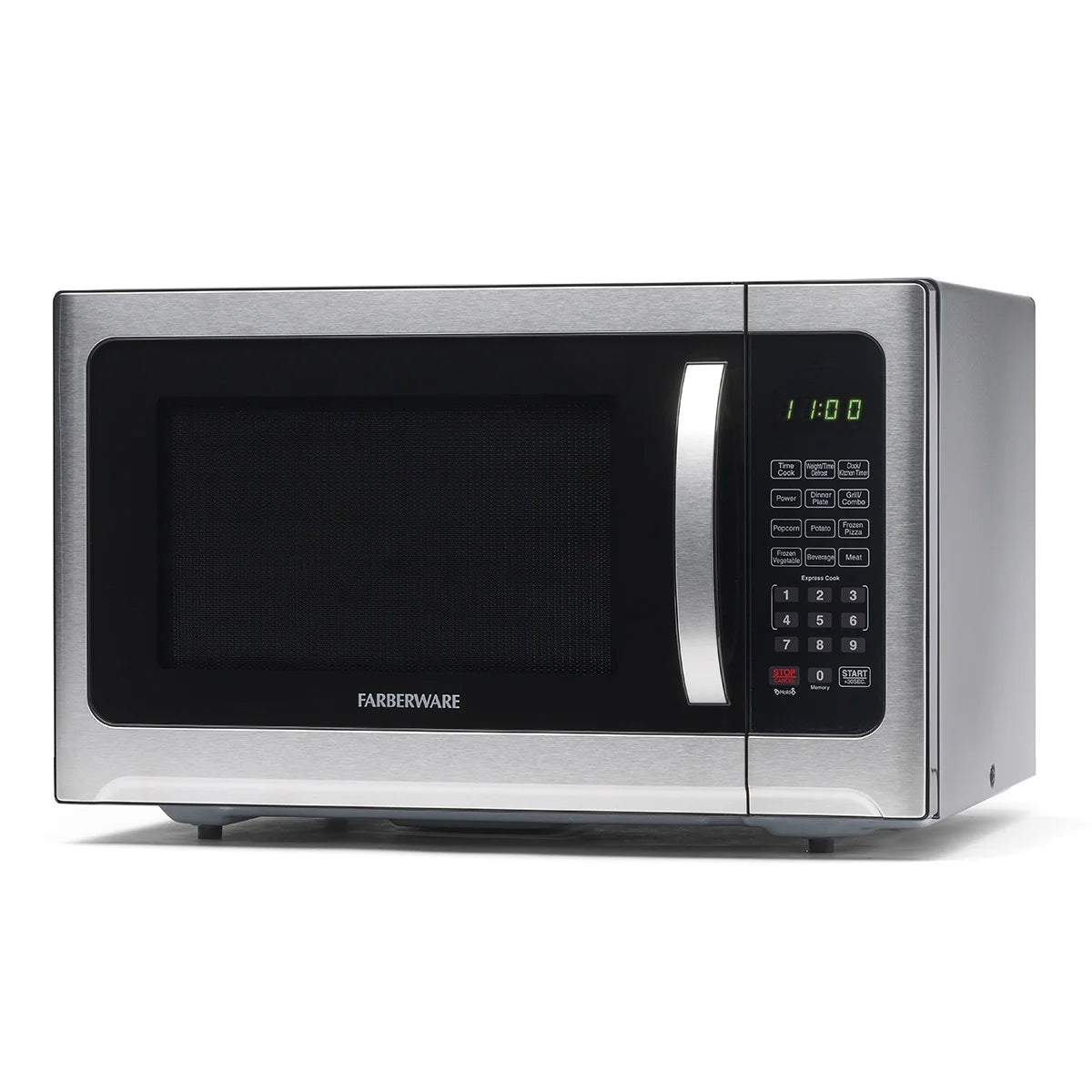 Farberware Professional 1.2 Cu. Ft. 1000-Watt Microwave Oven with Sensor Cooking, Stainless Steel/Black Body Wrap