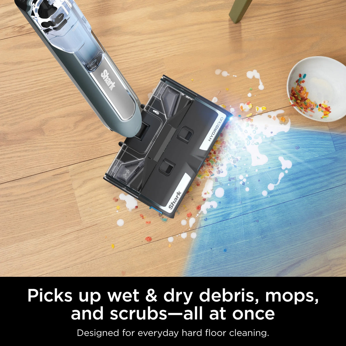 Open Box Shark?? HydroDuo with Dirt-Reveal Technology, Cordless, Hard Floor Cleaning System, Wet & Dry Debris Pickup, Mop & Scrubs All at Once, Hardwood, Tile, Laminate Floors, WW200