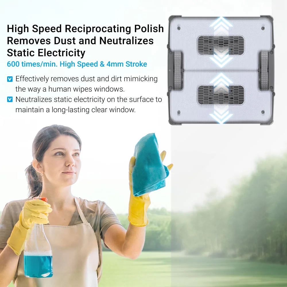 HOBOT S7 Pro Dual Mop Polish Hand Wiping Tec Window Cleaning Robot, App & Remote Control