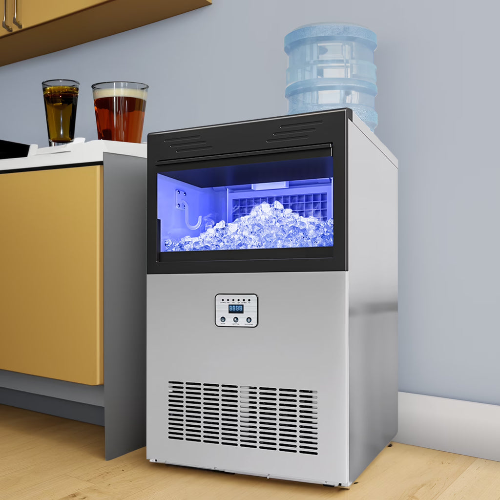 Dextrus 100LBS Capacity Freestanding Commercial Ice Maker, Stainless Steel