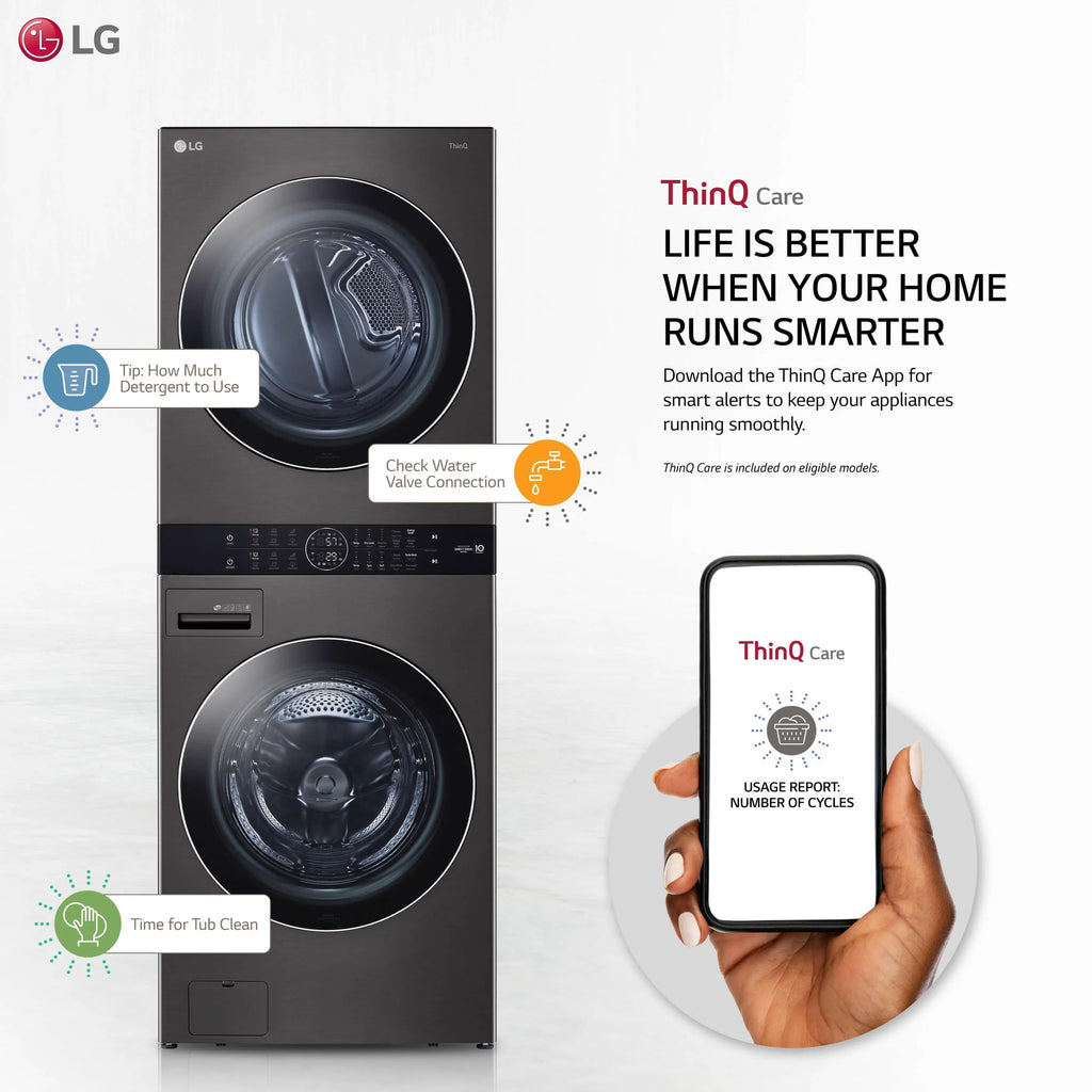 LG Electric Washer Tower Washer & Dryer