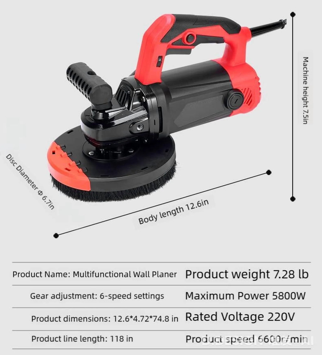 PWTOOL Concrete Floor Grinder | Multifunctional Concrete Sander Concrete Sanding Machine | Flexible Floor Sander Floor Grinder Polishing Machine for Floor Sanding Wall Sanding