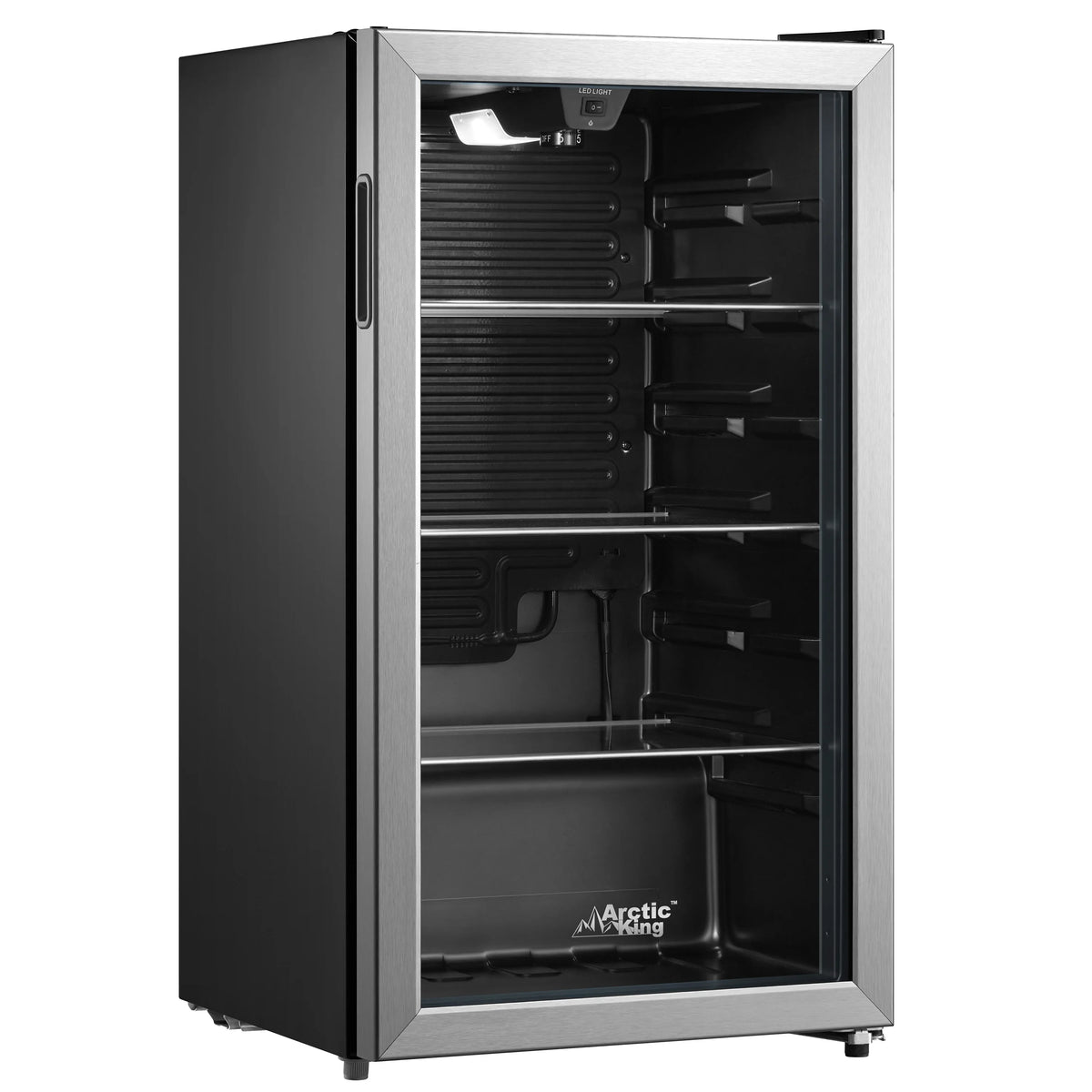 Arctic King 115-Can Beverage Fridge & Cooler, Stainless Steel Look, ARV115B1AST