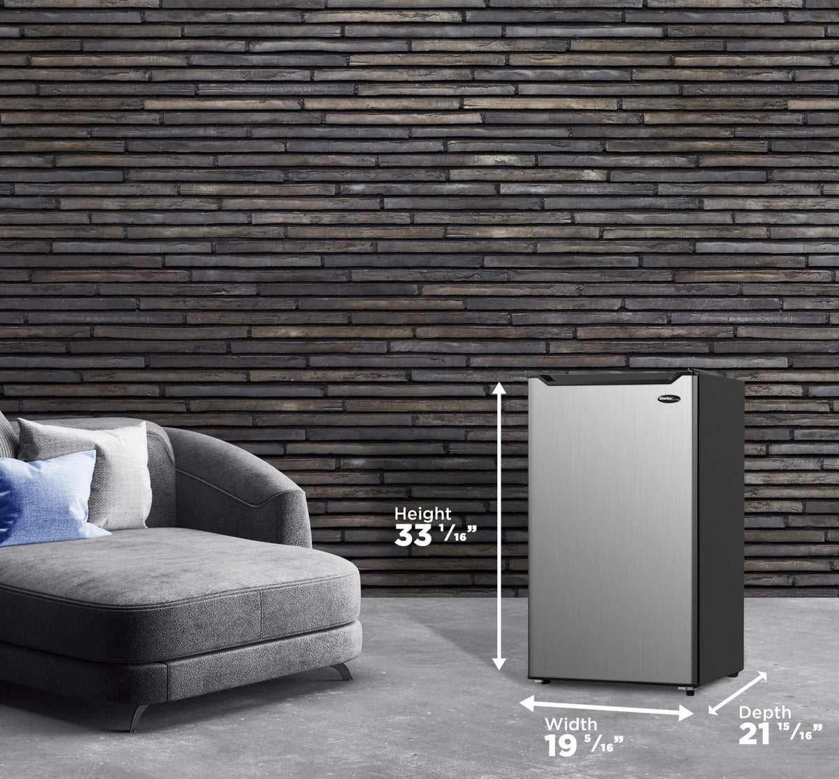Danby 4.4 cu. ft. Diplomat Compact Refrigerator Spotless Steel DCR044B1SLM