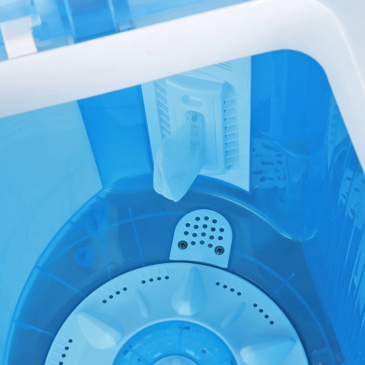 SuperDeal Compact Lightweight Twin Tub Washing Machine Top Load 6lbs Washer 4lbs Dryer