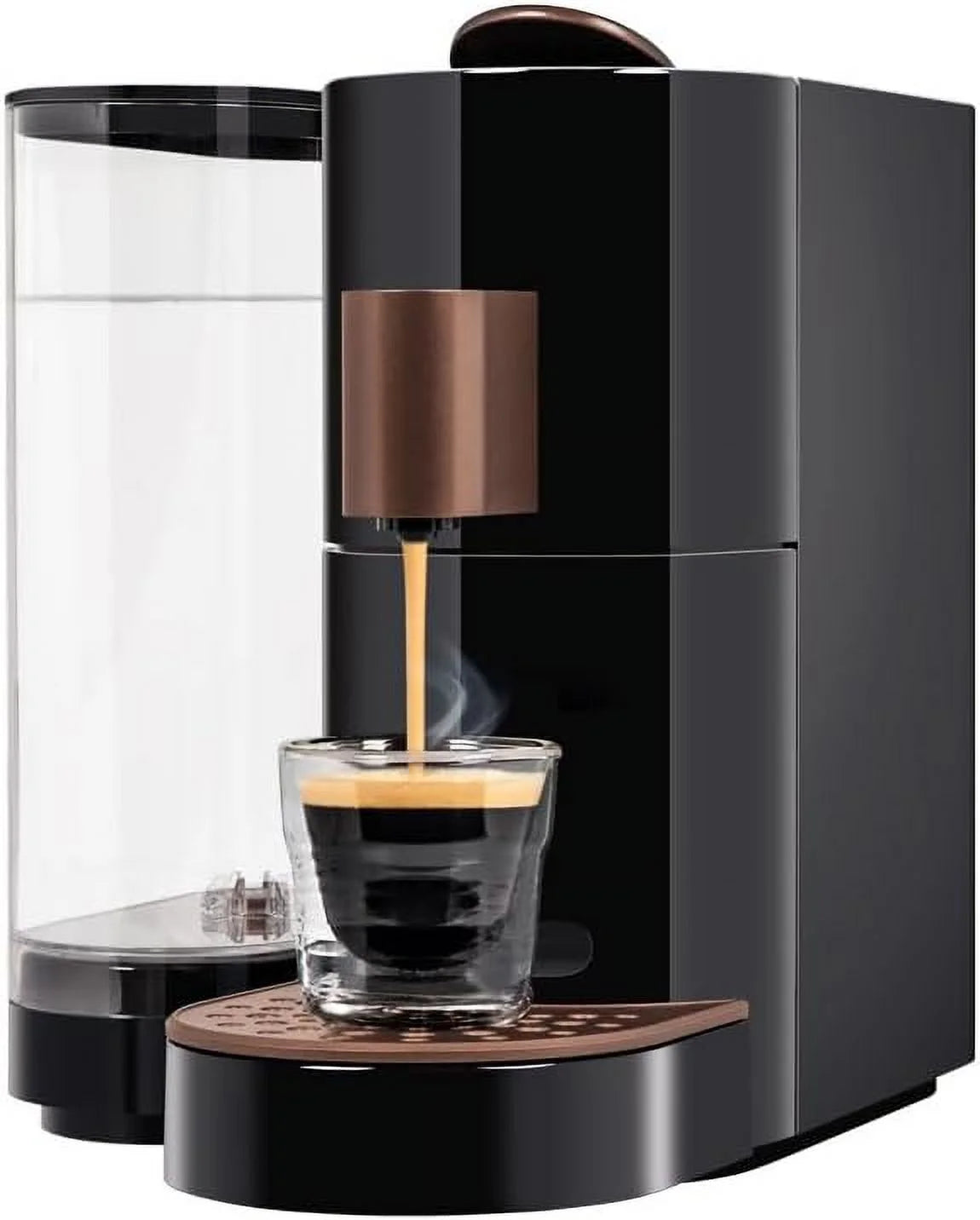 K-fee? Holiday Bundle: Twins II Single Serve Coffee and Espresso Machine PLUS Lattaero 4-in-1 Milk Frother | (Black/Copper)