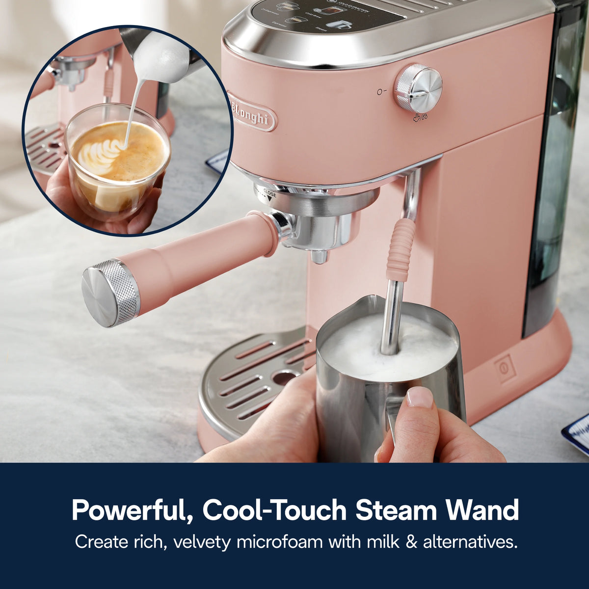 De’Longhi Dedica Duo Espresso Machine, Compact Size with Built in Frother for Latte Art, Brew Espresso, Cold Brew, Lattes & More, Stainless Steel