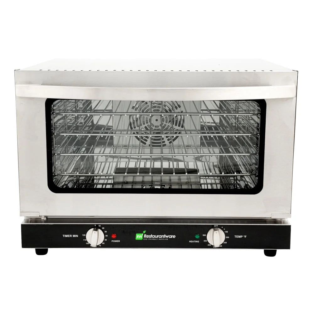 Hi Tek Stainless Steel Half Size Countertop Convection Oven - 120V, 1600W - 1.5 cu ft - 1 count box