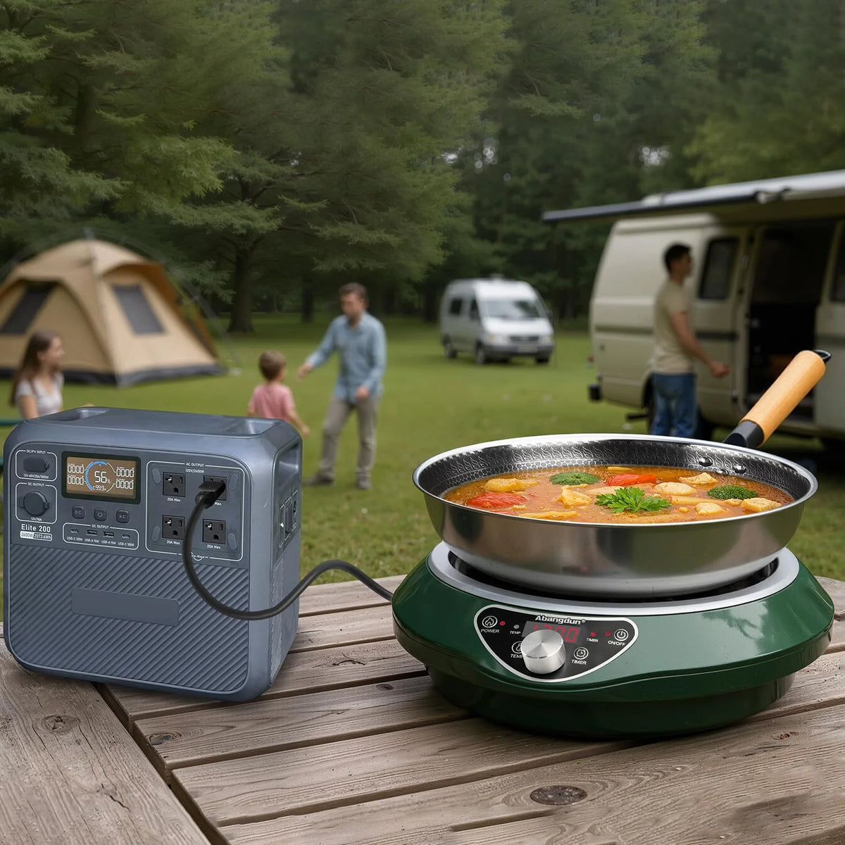 Induction Cooktop 1700W 85V~120V Wok Pan (included) Portable Electric Stove 18 Hours Timer 16 Level Temp&Power Ctrl Cookware Appliances Skillet Plates