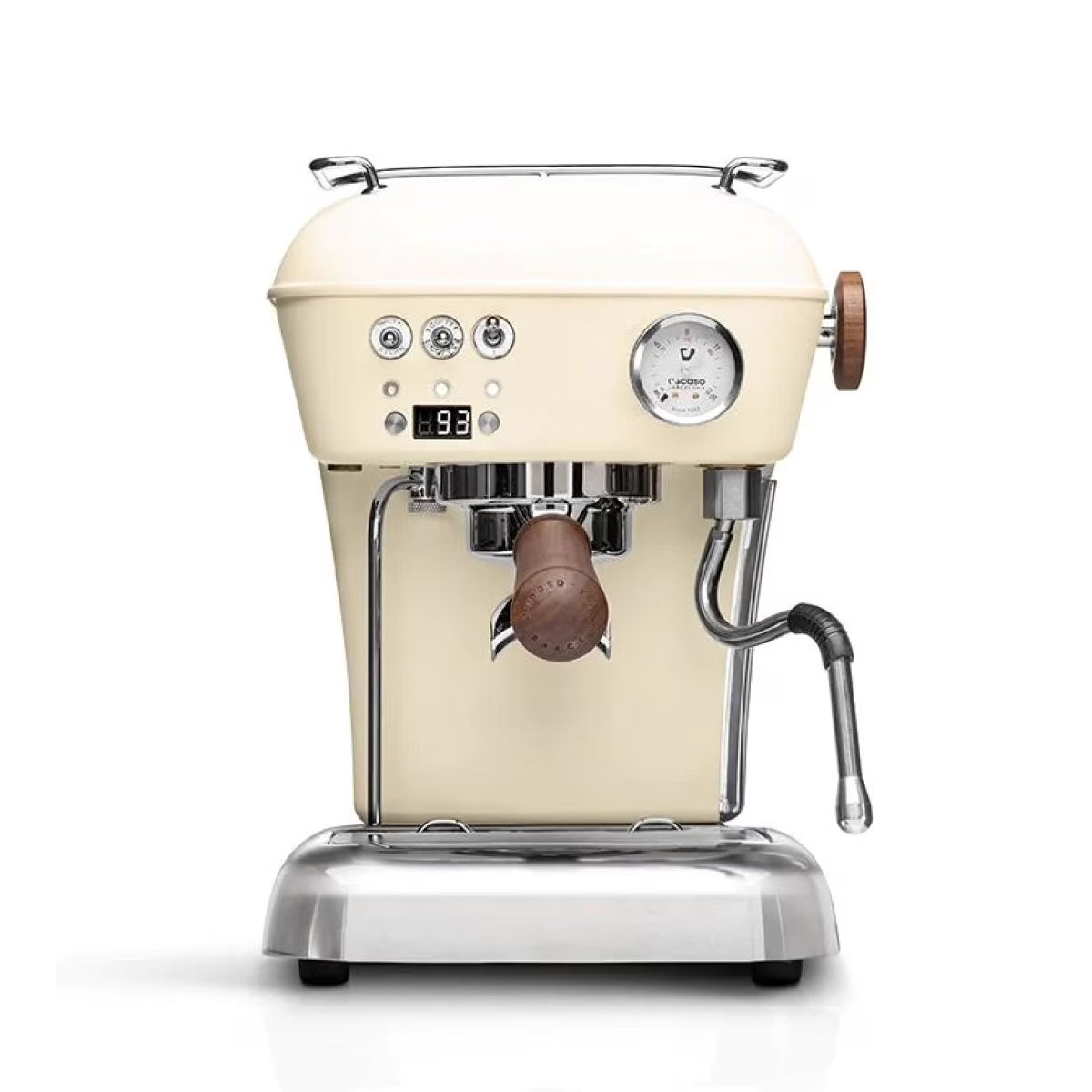 Ascaso Dream PID Programmable Home Espresso Machine w/ Volumetric Controls | 120V | Walnut | Anthracite Gray
