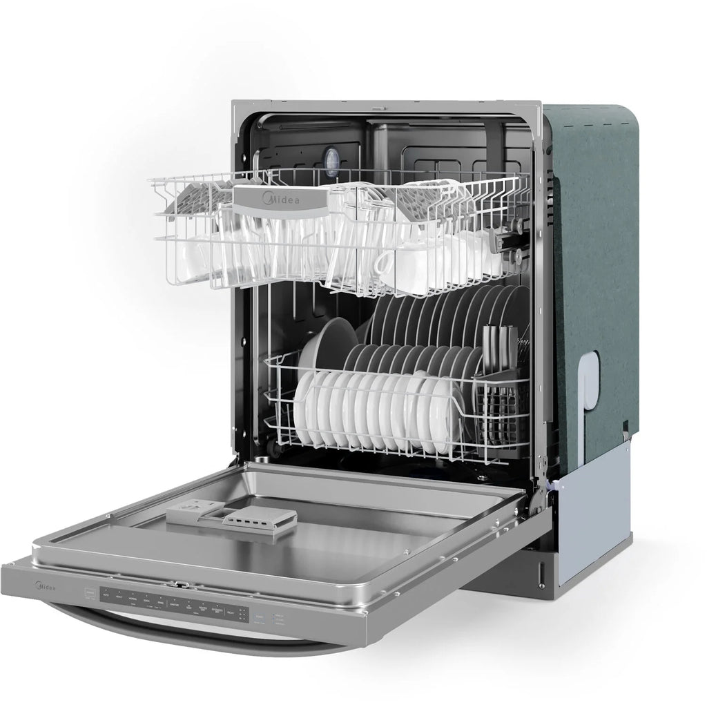 Midea 49 dBA Ultra-Quiet Dishwasher with Extended Dry, Stainless Steel