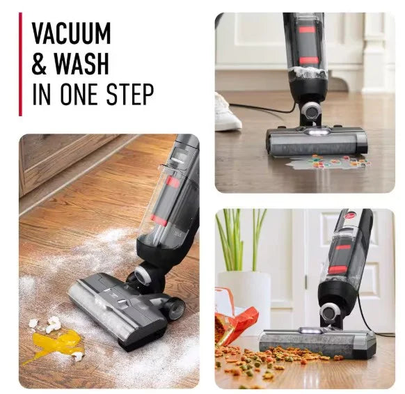 Streamline Corded Wet/Dry Hard Floor Cleaner and Vacuum Cleaner with Self Cleaning System for Sealed Hard Floors, Black