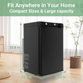 Smad Propane Refrigerator with Freezer 3 Way Fridge Gas/12V/110V 3.5 Cu.ft Outdoor